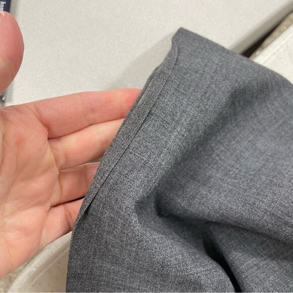 Express Grey Editor Dress Pants Chino’s Wide Leg Low Rise Trousers Womens 6 - Picture 7 of 10